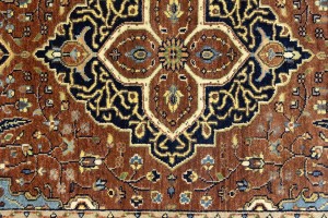 Rust Floral 4X6 Sarouk Goravan Heriz Oriental Rug