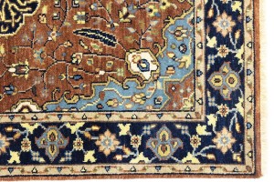 Rust Floral 4X6 Sarouk Goravan Heriz Oriental Rug