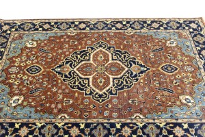 Rust Floral 4X6 Sarouk Goravan Heriz Oriental Rug