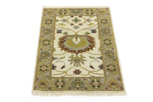 Cream Floral Osh Chobi 2X3 Peshawar Oriental Rug