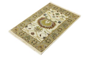 Cream Floral Osh Chobi 2X3 Peshawar Oriental Rug