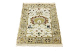Cream Floral Osh Chobi 2X3 Peshawar Oriental Rug