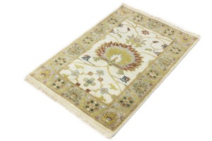 Cream Floral Osh Chobi 2X3 Peshawar Oriental Rug