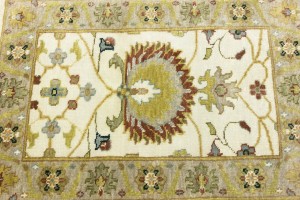 Cream Floral Osh Chobi 2X3 Peshawar Oriental Rug