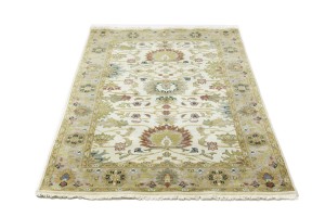 Cream Floral Osh Chobi 4X6 Peshawar Oriental Rug