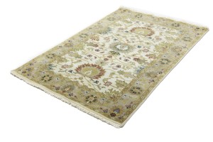 Cream Floral Osh Chobi 4X6 Peshawar Oriental Rug