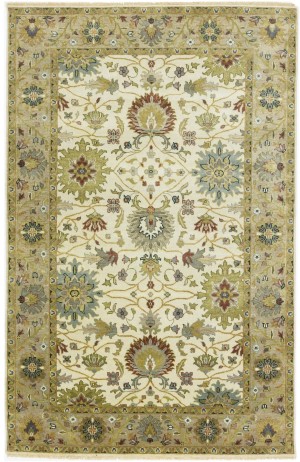Cream Floral Osh Chobi 6X9 Peshawar Oriental Rug