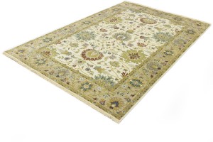 Cream Floral Osh Chobi 6X9 Peshawar Oriental Rug