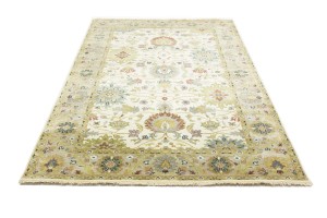 Cream Floral Osh Chobi 6X9 Peshawar Oriental Rug