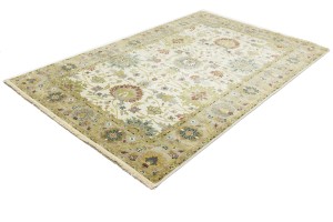 Cream Floral Osh Chobi 6X9 Peshawar Oriental Rug