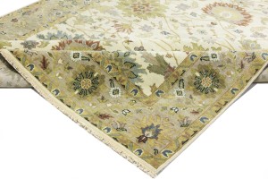 Cream Floral Osh Chobi 8X10 Peshawar Oriental Rug