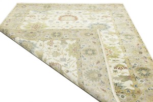 Cream Floral Osh Chobi 8X10 Peshawar Oriental Rug