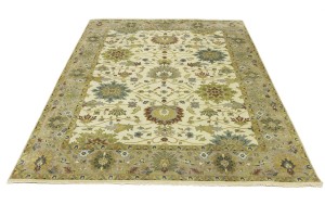 Cream Floral Osh Chobi 8X10 Peshawar Oriental Rug