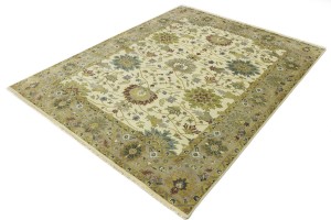 Cream Floral Osh Chobi 8X10 Peshawar Oriental Rug