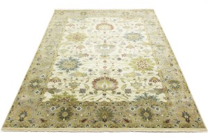 Cream Floral Osh Chobi 8X10 Peshawar Oriental Rug