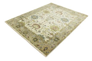 Cream Floral Osh Chobi 8X10 Peshawar Oriental Rug
