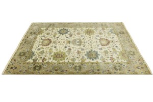 Cream Floral Osh Chobi 8X10 Peshawar Oriental Rug