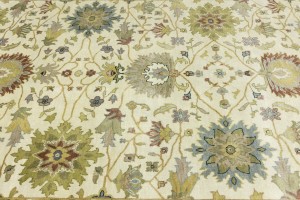 Cream Floral Osh Chobi 8X10 Peshawar Oriental Rug