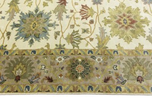 Cream Floral Osh Chobi 9X12 Peshawar Oriental Rug