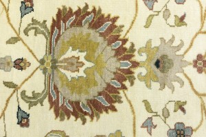 Cream Floral Osh Chobi 9X12 Peshawar Oriental Rug