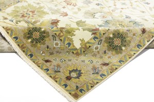 Cream Floral Osh Chobi 9X12 Peshawar Oriental Rug