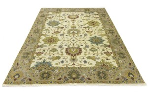 Cream Floral Osh Chobi 9X12 Peshawar Oriental Rug
