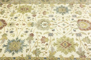 Cream Floral Osh Chobi 9X12 Peshawar Oriental Rug