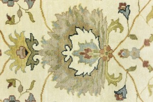 Cream Floral Osh Chobi 9X12 Peshawar Oriental Rug