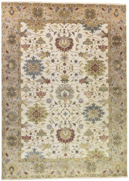 Cream Floral Osh Chobi 10X14 Peshawar Oriental Rug