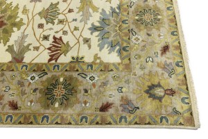 Cream Floral Osh Chobi 10X14 Peshawar Oriental Rug