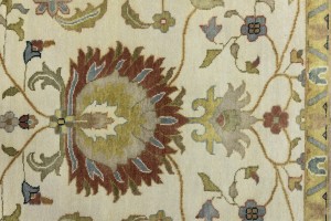 Cream Floral Osh Chobi 10X14 Peshawar Oriental Rug