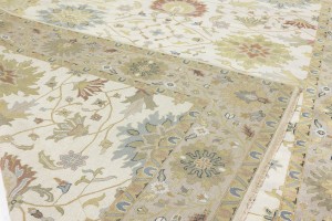 Cream Floral Osh Chobi 10X14 Peshawar Oriental Rug