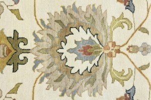 Cream Floral Osh Chobi 10X14 Peshawar Oriental Rug