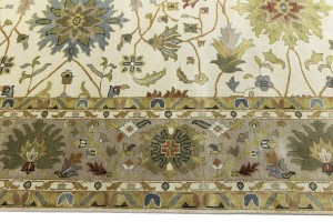 Cream Floral Osh Chobi 12X15 Peshawar Oriental Rug