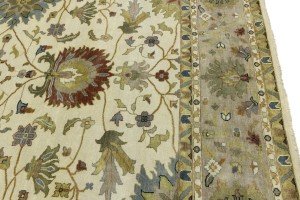 Cream Floral Osh Chobi 12X15 Peshawar Oriental Rug