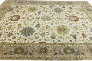 Cream Floral Osh Chobi 12X15 Peshawar Oriental Rug