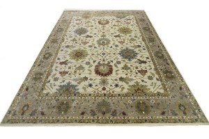 Cream Floral Osh Chobi 12X15 Peshawar Oriental Rug