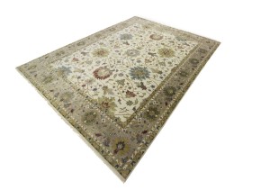 Cream Floral Osh Chobi 12X15 Peshawar Oriental Rug