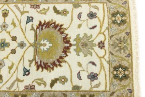 Cream Floral Osh Chobi 2'5X8 Peshawar Oriental Runner Rug