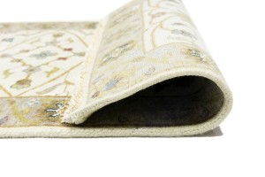 Cream Floral Osh Chobi 2'5X8 Peshawar Oriental Runner Rug