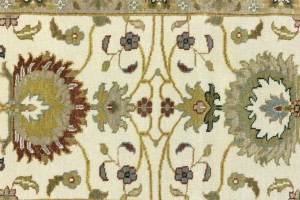 Cream Floral Osh Chobi 2'5X8 Peshawar Oriental Runner Rug