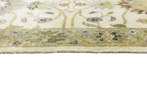 Cream Floral Osh Chobi 2'6X10 Peshawar Oriental Runner Rug