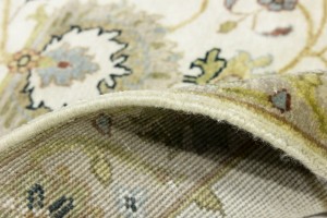 Cream Floral Osh Chobi 2'6X10 Peshawar Oriental Runner Rug