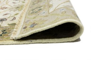 Cream Floral Osh Chobi 2'6X10 Peshawar Oriental Runner Rug