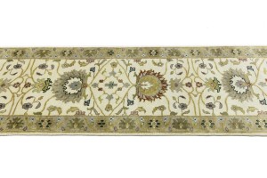 Cream Floral Osh Chobi 2'6X10 Peshawar Oriental Runner Rug