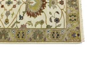 Cream Floral Osh Chobi 2'6X12 Peshawar Oriental Runner Rug