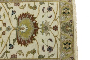 Cream Floral Osh Chobi 2'6X12 Peshawar Oriental Runner Rug