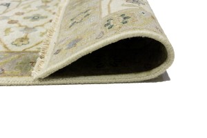Cream Floral Osh Chobi 2'6X12 Peshawar Oriental Runner Rug