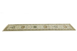 Cream Floral Osh Chobi 2'6X12 Peshawar Oriental Runner Rug