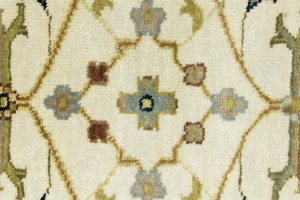 Cream Floral Osh Chobi 2'6X12 Peshawar Oriental Runner Rug